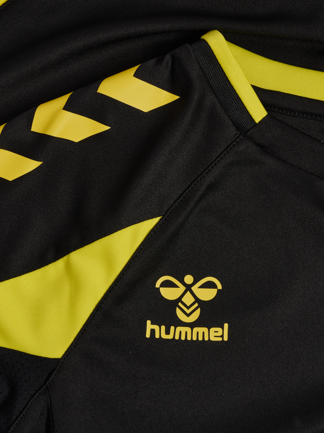 hmlCORE 2.0 JERSEY S/S KIDS, BLACK/BLAZING YELLOW, packshot