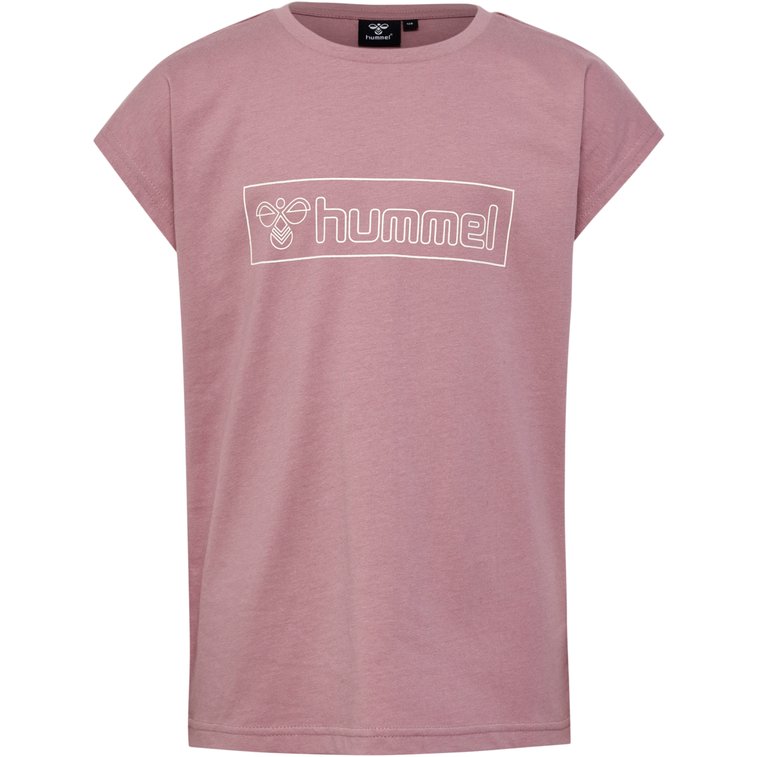 hmlBOXLINE T-SHIRT S/S 2 PK, GREY MELANGE/WOODROSE, packshot