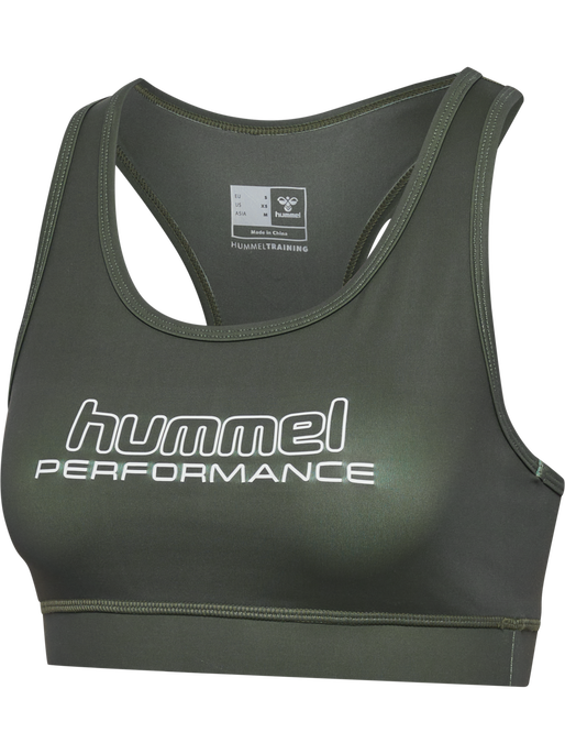 hmlTE FUNDAMENTAL SPORTS BRA, CLIMBING IVY, packshot