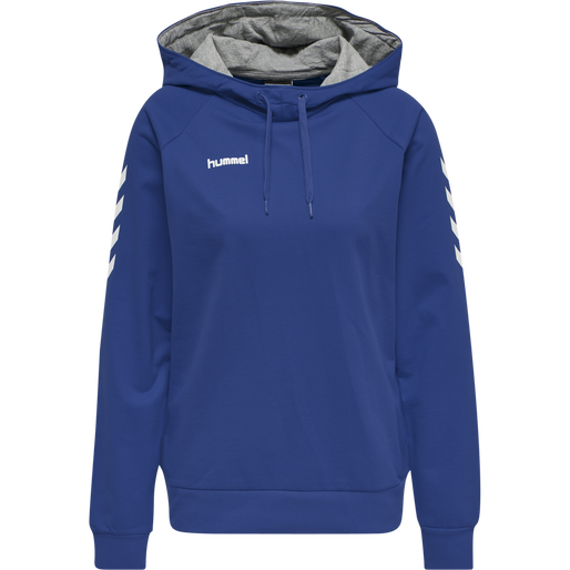 HMLGO COTTON HOODIE WOMAN, TRUE BLUE, packshot