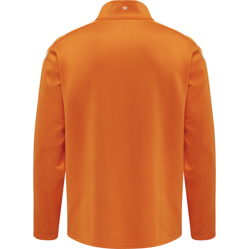 hmlCORE XK POLY ZIP SWEAT, ORANGE TIGER, packshot
