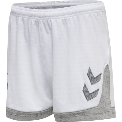 hmlLEAD WOMENS POLY SHORTS, WHITE, packshot