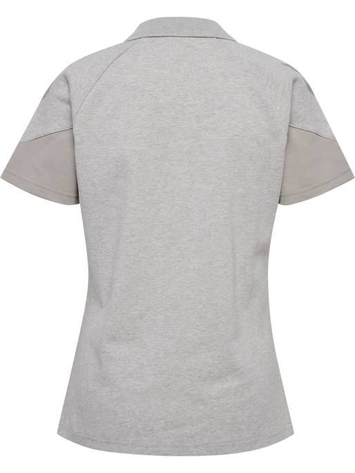 hmlTRAVEL POLO WOMAN, LIGHT GREY MELANGE, packshot