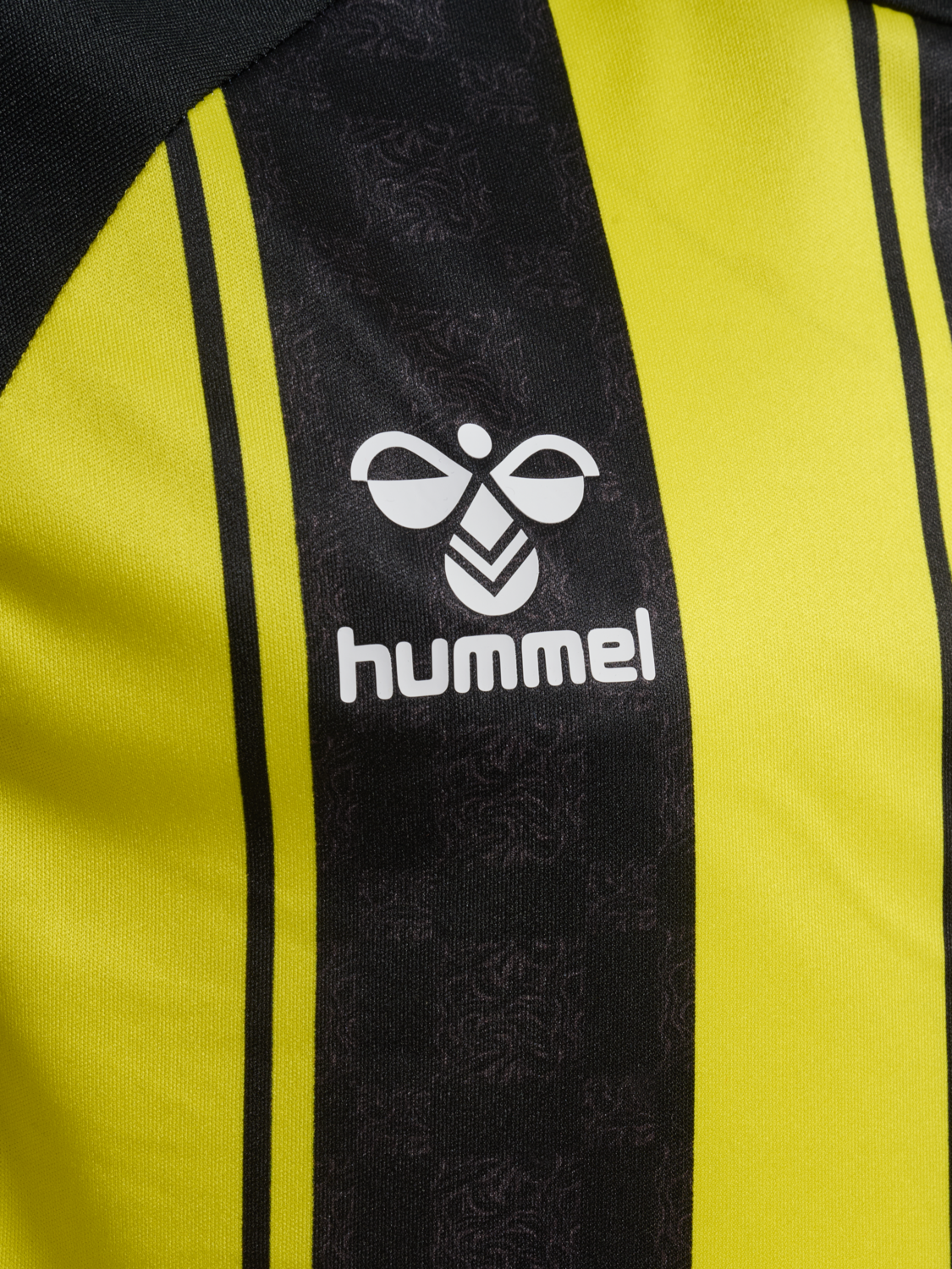 hmlMATCH STRIPED JERSEY S/S KIDS, BLAZING YELLOW/BLACK, packshot