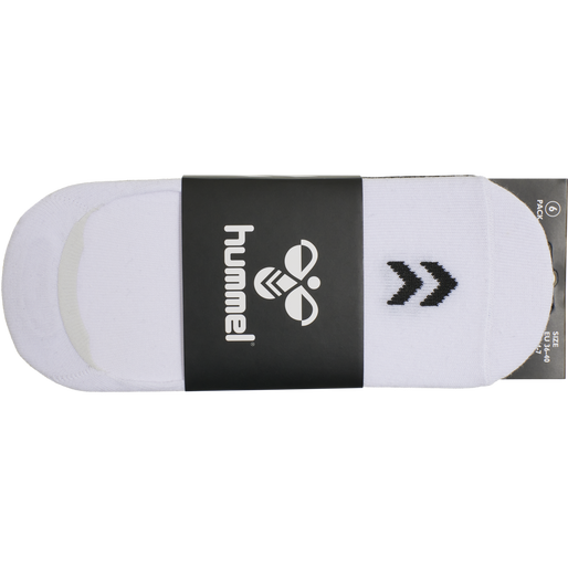 hmlCHEVRON 6-PACK NO SHOW SOCKS, WHITE/BLACK/GREY hmlCHEVRON 6-PACK NO SHOW SOCKS, WHITE/BLACK/GREY, packshot