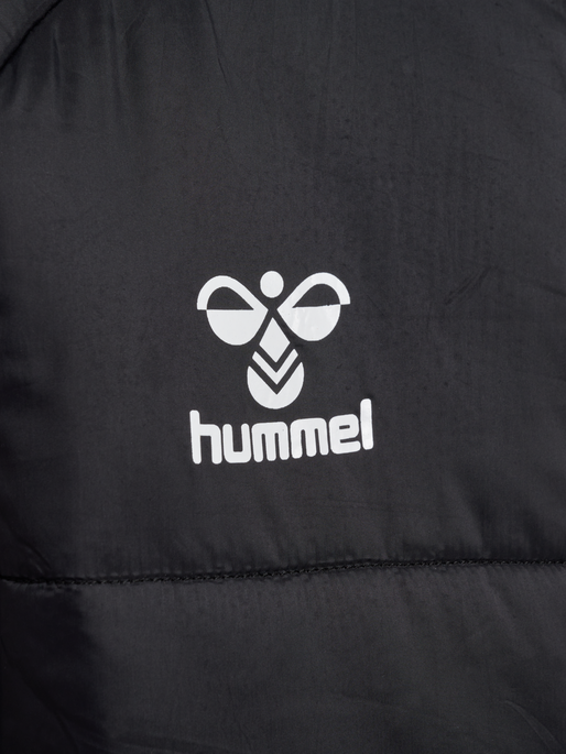 hmlGO QUILTED HOOD JACKET KIDS, BLACK hmlGO QUILTED HOOD JACKET KIDS, BLACK, packshot