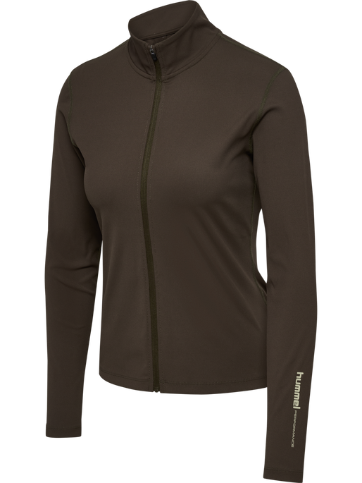 hmlPULSE W ZIP SHIRT L/S, DELICIOSO, packshot
