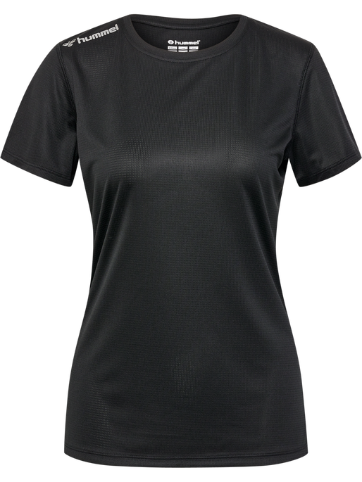 hmlRUN JERSEY S/S WOMAN, BLACK, packshot