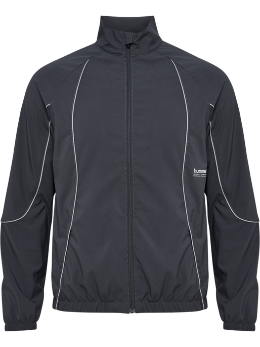 hmlPULSE WOVEN ZIP JACKET, EBONY, packshot