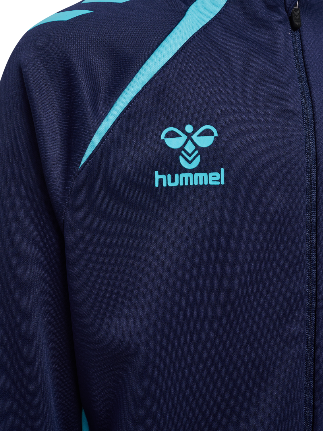 hmlLEAD 2.0 TRACK ZIP JACKET KIDS, MARINE/BLUE FISH, packshot