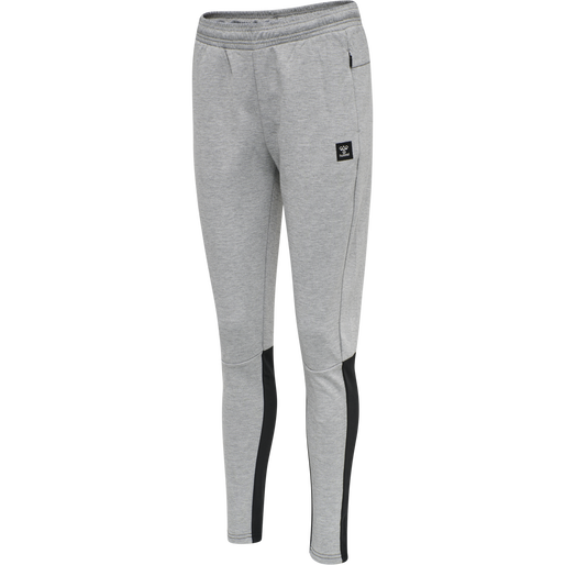 hmlESSI TAPERED PANTS, GREY MELANGE, packshot