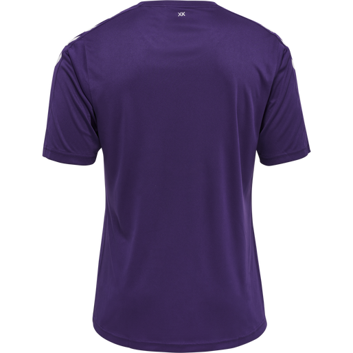 hmlCORE XK POLY JERSEY S/S, ACAI/WHITE, packshot