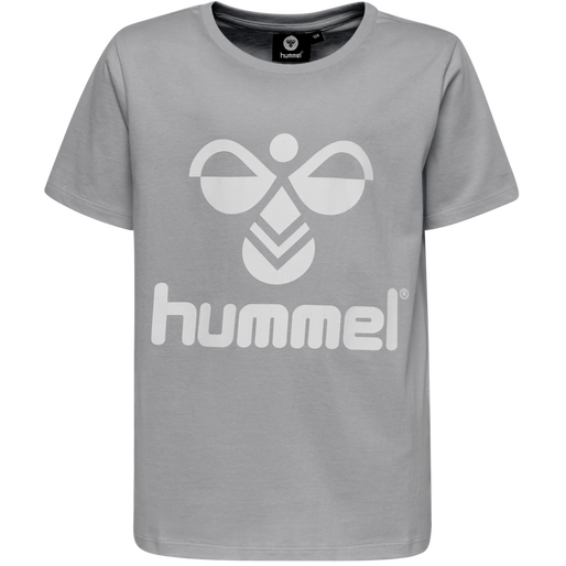 hmlTRES T-SHIRT S/S, GREY MELANGE, packshot