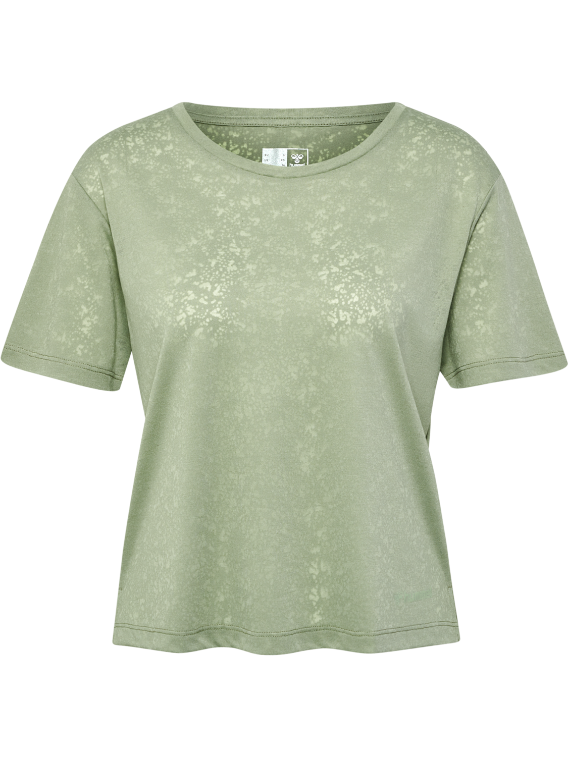 hmlMT LIGHT BURNOUT T-SHIRT, SEAGRASS, packshot