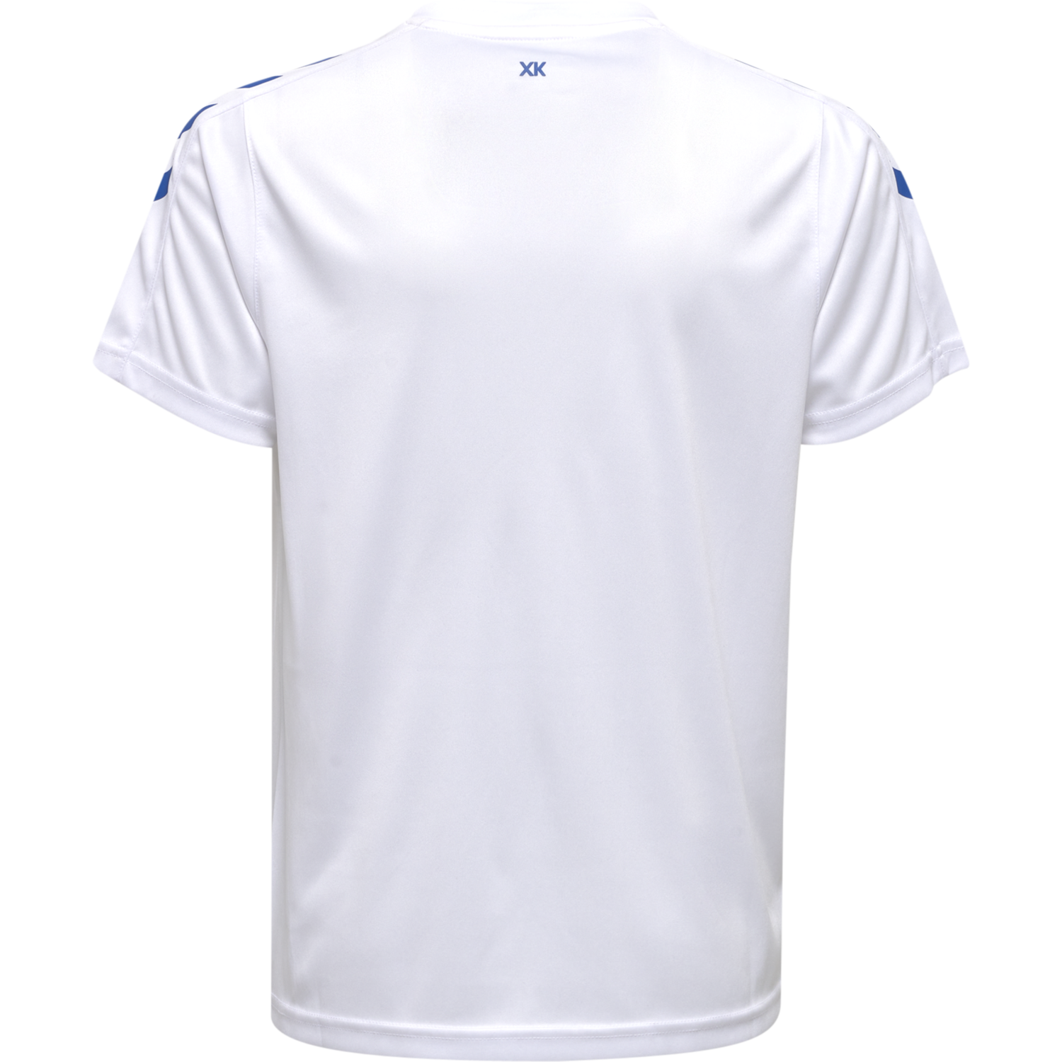 hmlCORE XK POLY JERSEY S/S KIDS, WHITE/TRUE BLUE, packshot