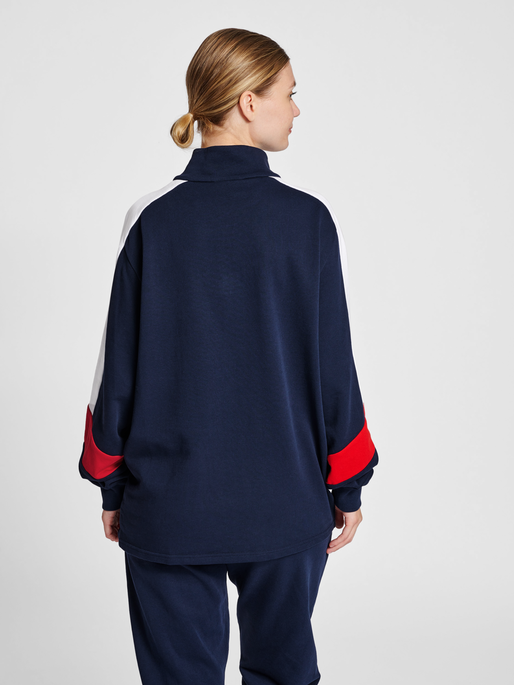 hmlIC CLAUDE HALF ZIP SWEATSHIRT, 7666, model