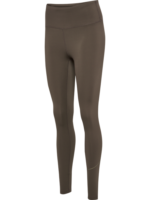hmlCOURT MID WAIST POCKET TIGHTS W, TURKISH COFFEE, packshot