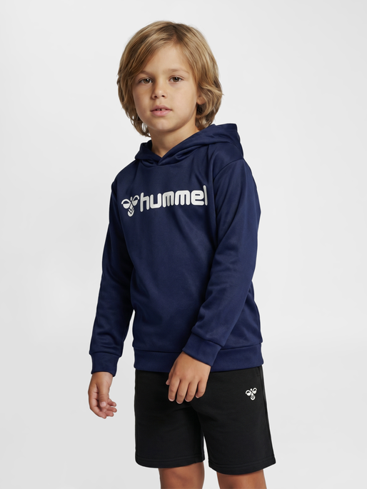 hmlLOGO HOODIE KIDS, MARINE, model