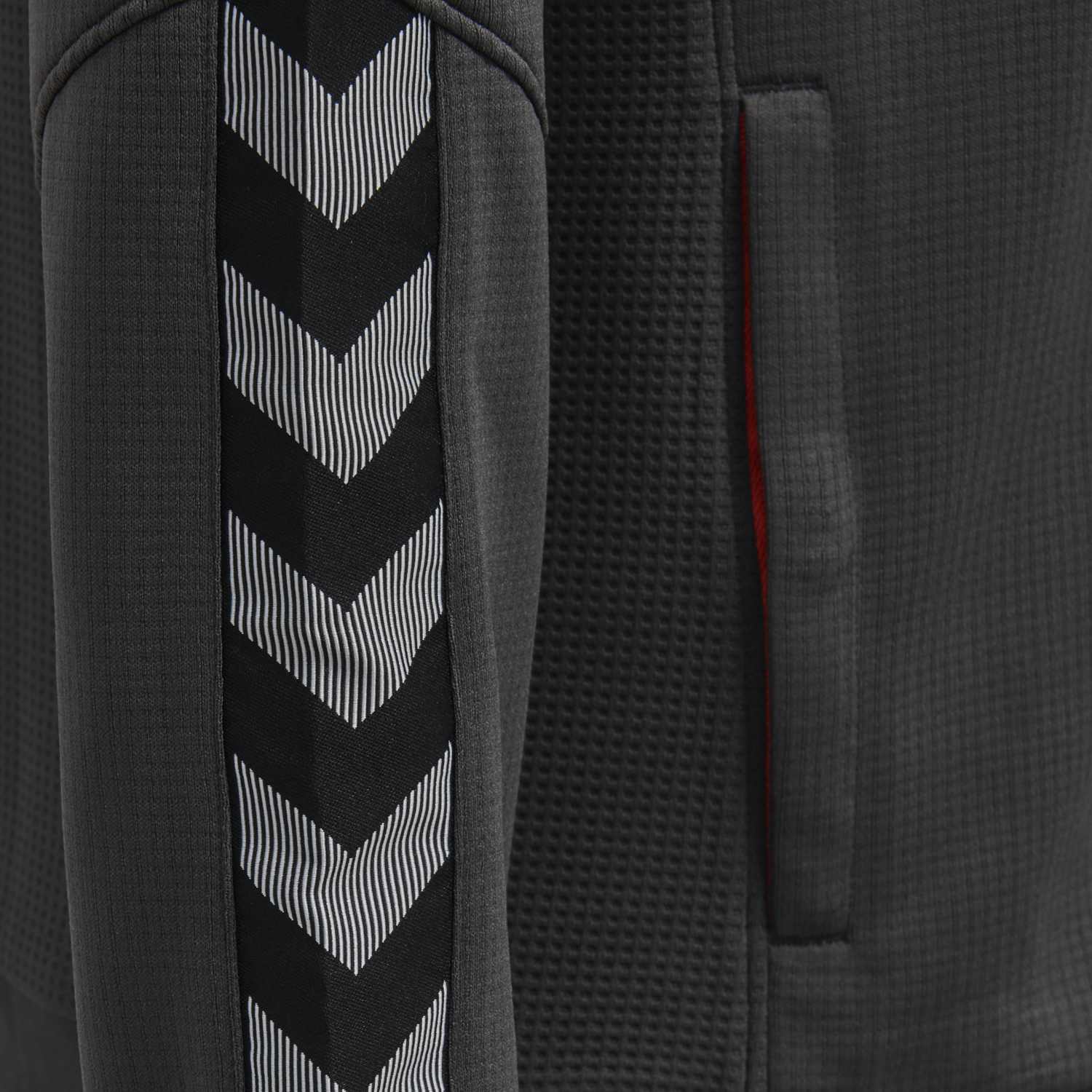 hmlAUTHENTIC POLY ZIP HOODIE WOMAN, ASPHALT, packshot