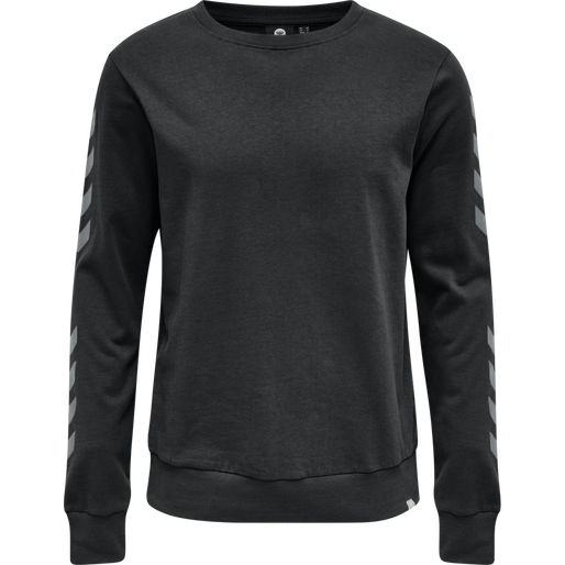 hmlLEGACY CHEVRON SWEATSHIRT, BLACK, packshot