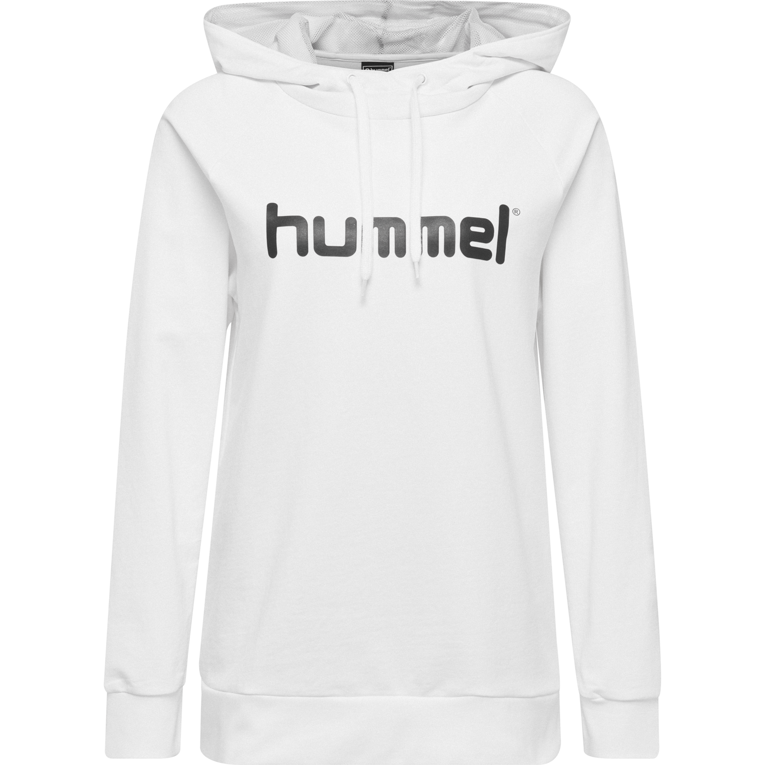 HMLGO COTTON LOGO HOODIE WOMAN, WHITE, packshot