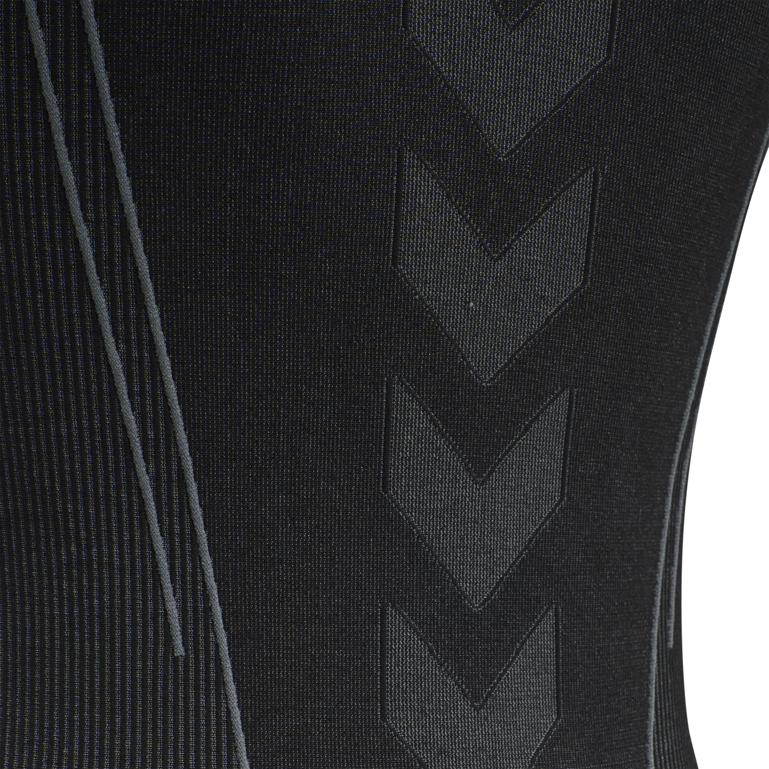 hmlTE CHRISTEL SEAMLESS TOP, BLACK/ASPHALT MELANGE, packshot