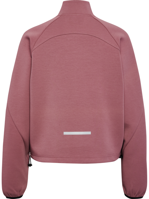 hmlTECH FLEECE WOMEN BOXY HALF ZIP, WISTFUL MAUVE hmlTECH FLEECE WOMEN BOXY HALF ZIP, WISTFUL MAUVE, packshot