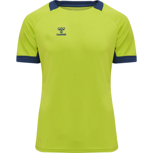 hmlLEAD S/S POLY JERSEY, LIME PUNCH hmlLEAD S/S POLY JERSEY, LIME PUNCH, packshot
