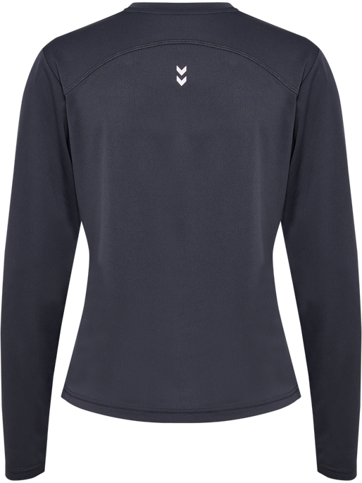 hmlPULSE WORKOUT W T-SHIRT L/S, EBONY, packshot
