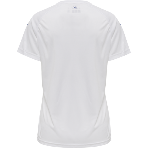 hmlCORE XK CORE POLY TEE  S/S WOMAN, WHITE/TRUE BLUE, packshot