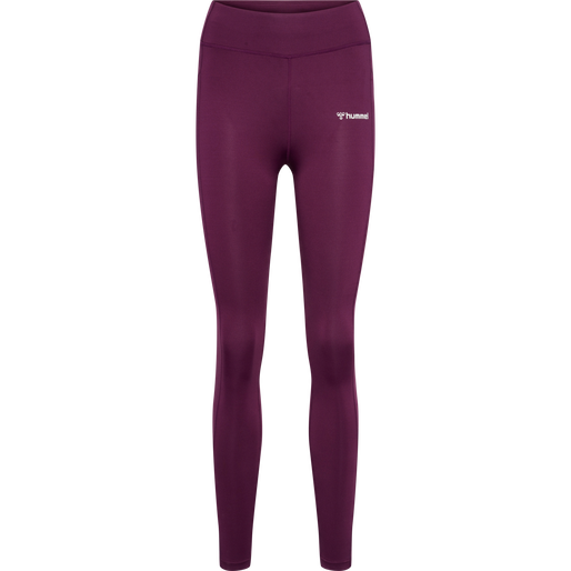 hmlMT CHIPO MID WAIST TIGHTS, GRAPE WINE, packshot