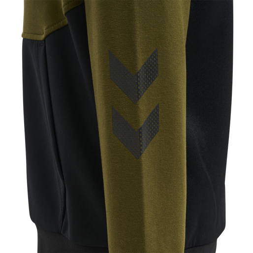 hmlEDWARD HOODIE, DARK OLIVE, packshot