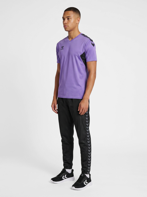 hmlAUTHENTIC PL JERSEY S/S, DAHLIA PURPLE/ASPHALT, model