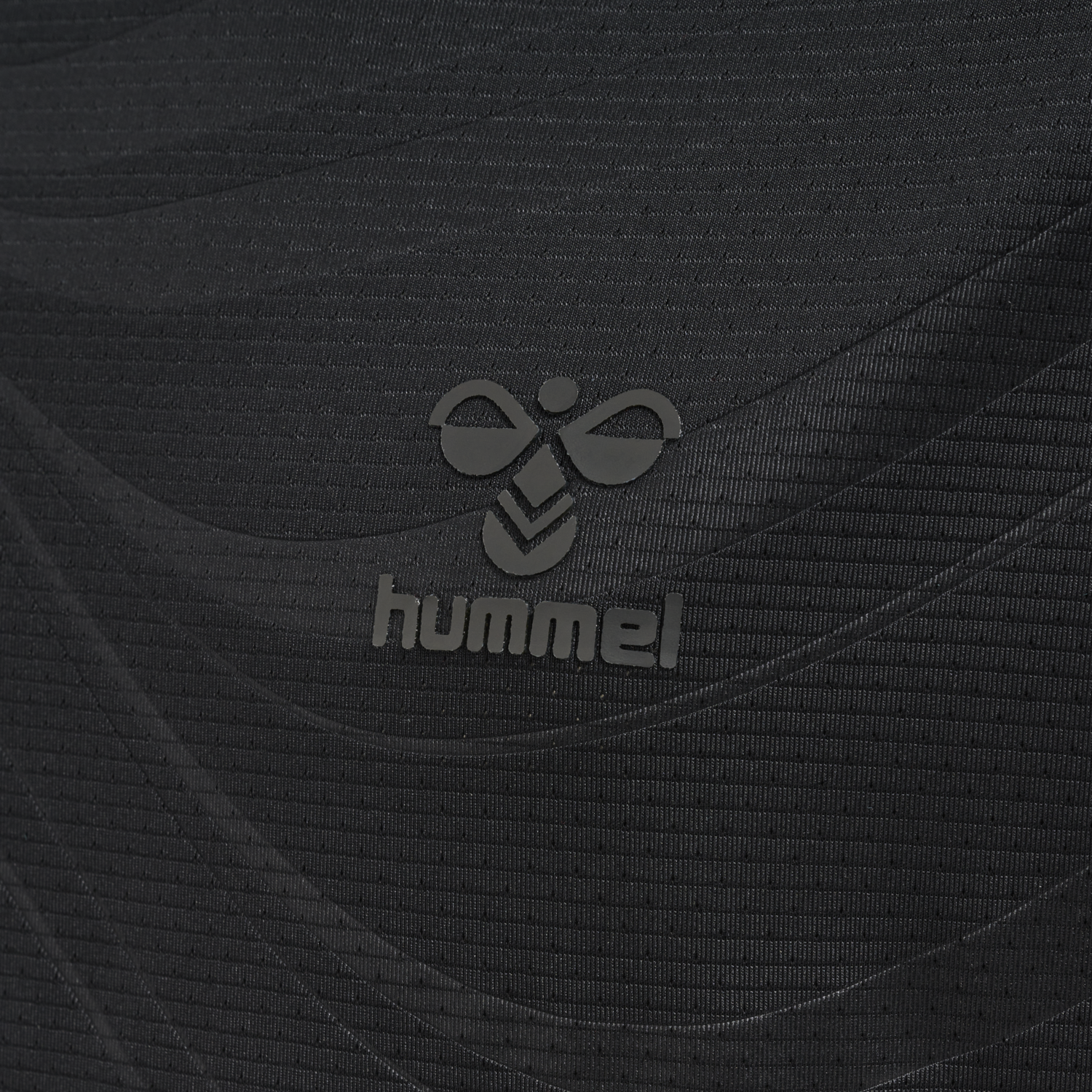 hmlONGRID POLY TEE S/S KIDS, JET BLACK/FORGED IRON, packshot