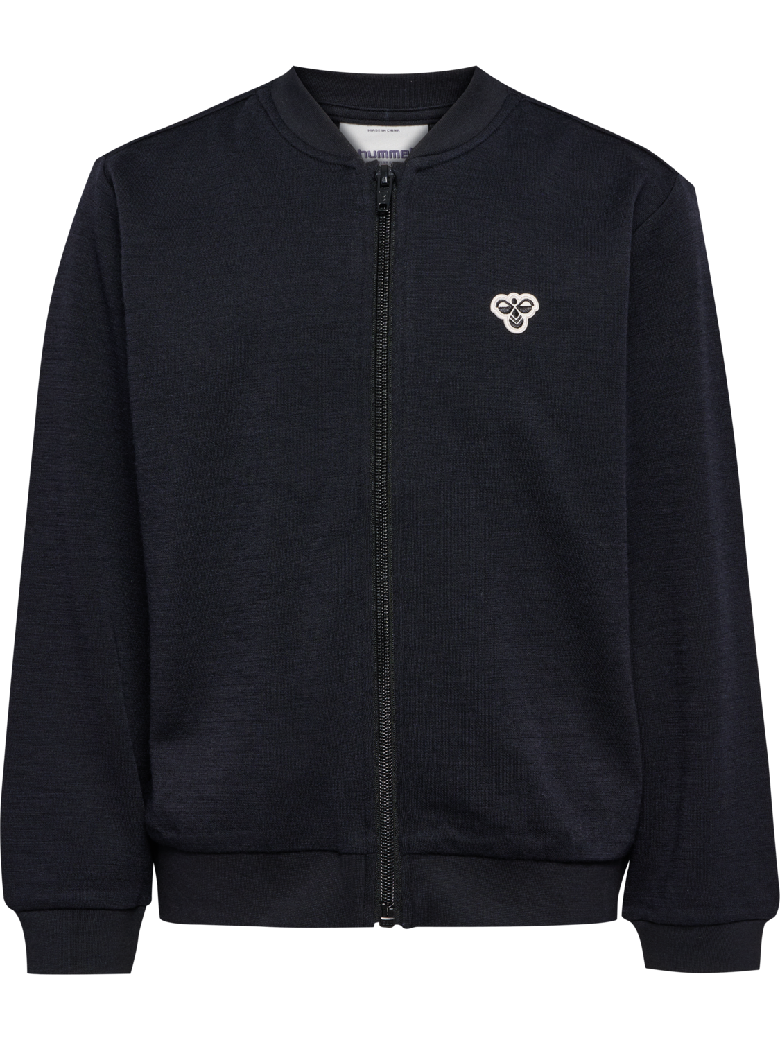 hmlJR WOOL ZIP JACKET BEE, BLACK, packshot