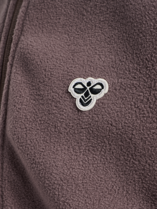 hmlJR FLEECE ZIP JACKET BEE, PEPPERCORN hmlJR FLEECE ZIP JACKET BEE, PEPPERCORN, packshot