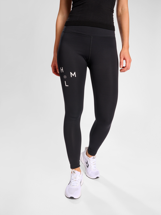 hmlACTIVE COURT HW TIGHTS WOMAN, BLACK, model