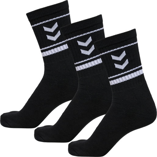 hmlSTRIPE CREW 3-PACK SOCKS, BLACK hmlSTRIPE CREW 3-PACK SOCKS, BLACK, packshot