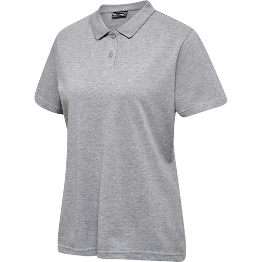 hmlRED CLASSIC POLO WOMAN, GREY MELANGE, packshot