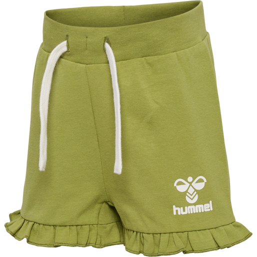 hmlDREAM RUFFLE SHORTS, GREEN OLIVE hmlDREAM RUFFLE SHORTS, GREEN OLIVE, packshot