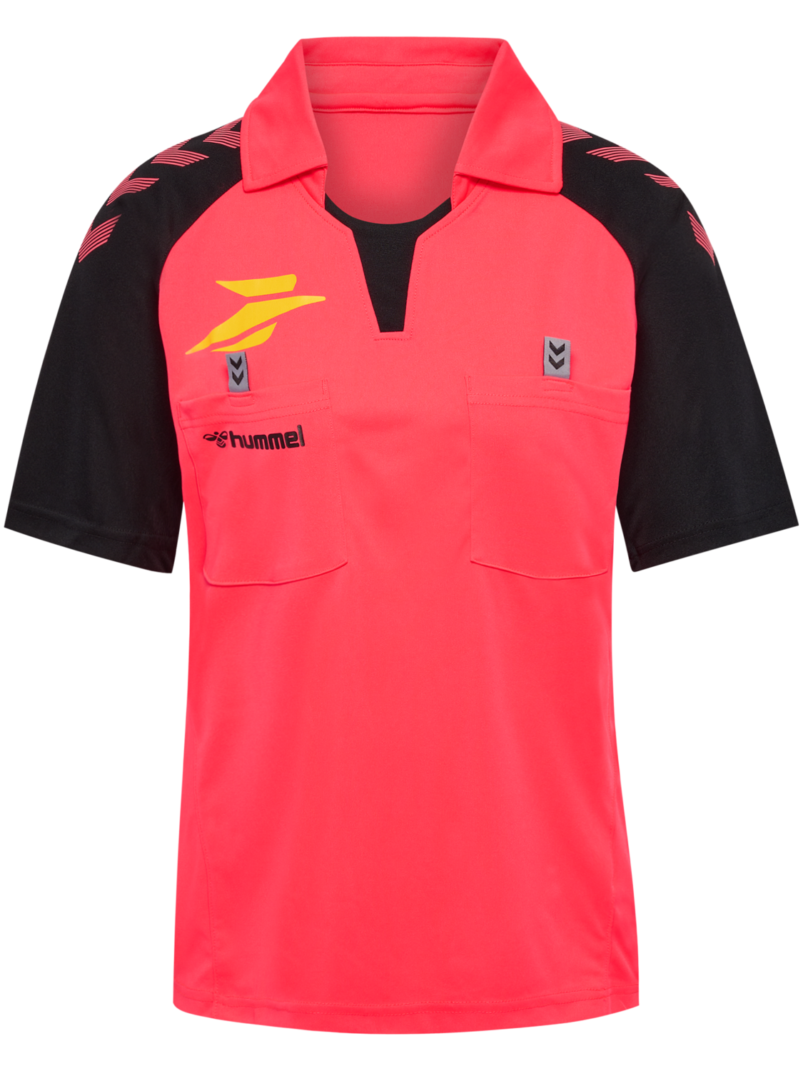 FFHB REFEREE JERSEY S/S WOMAN, DIVA PINK/BLACK, packshot
