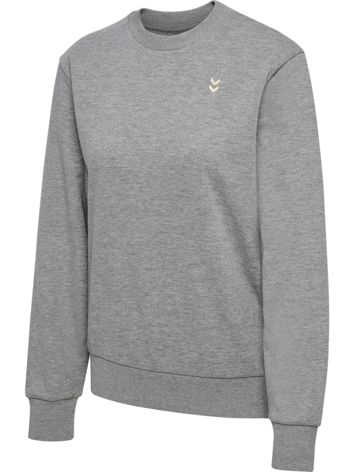 hmlPULSE W SWEAT CREWNECK, GREY MELANGE, packshot