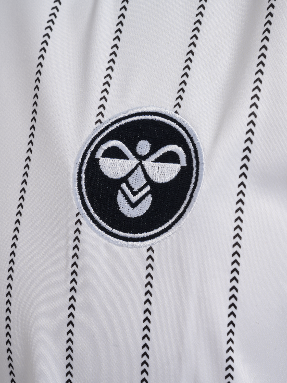 Chevron Pinstripe Polo Shirt, WHITE/BLACK, packshot