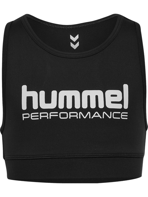 hmlJR PULSE SHORT TOP, BLACK hmlJR PULSE SHORT TOP, BLACK, packshot