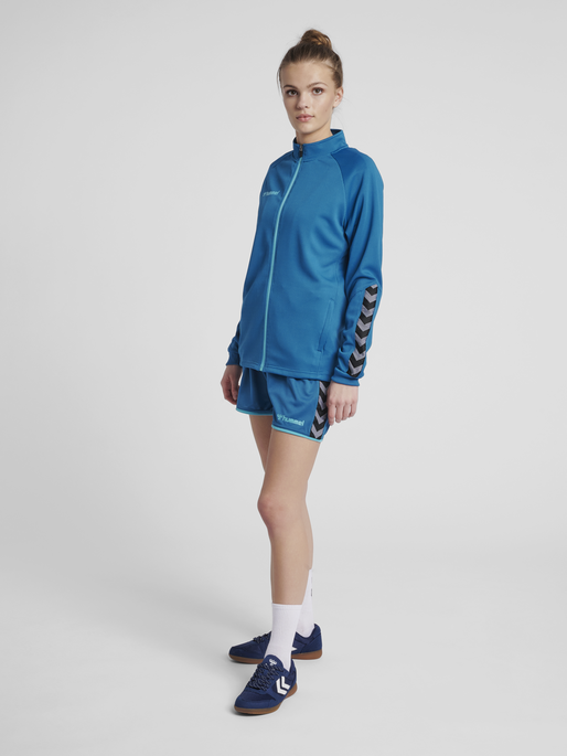 hmlAUTHENTIC WOMEN POLY ZIP JACKET, CELESTIAL, model