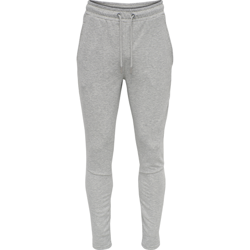 hmlISAM TAPERED PANTS, GREY MELANGE, packshot