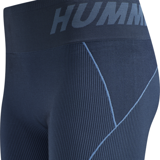hmlTE CHRISTEL SEAMLESS MW TIGHTS, MARINA/INSIGNIA BLUE MELANGE, packshot