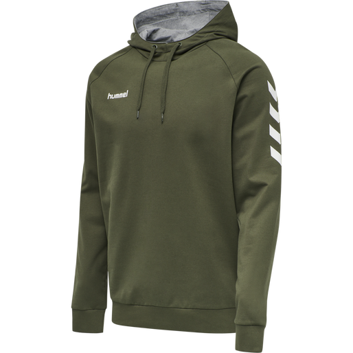 HMLGO COTTON HOODIE, GRAPE LEAF, packshot