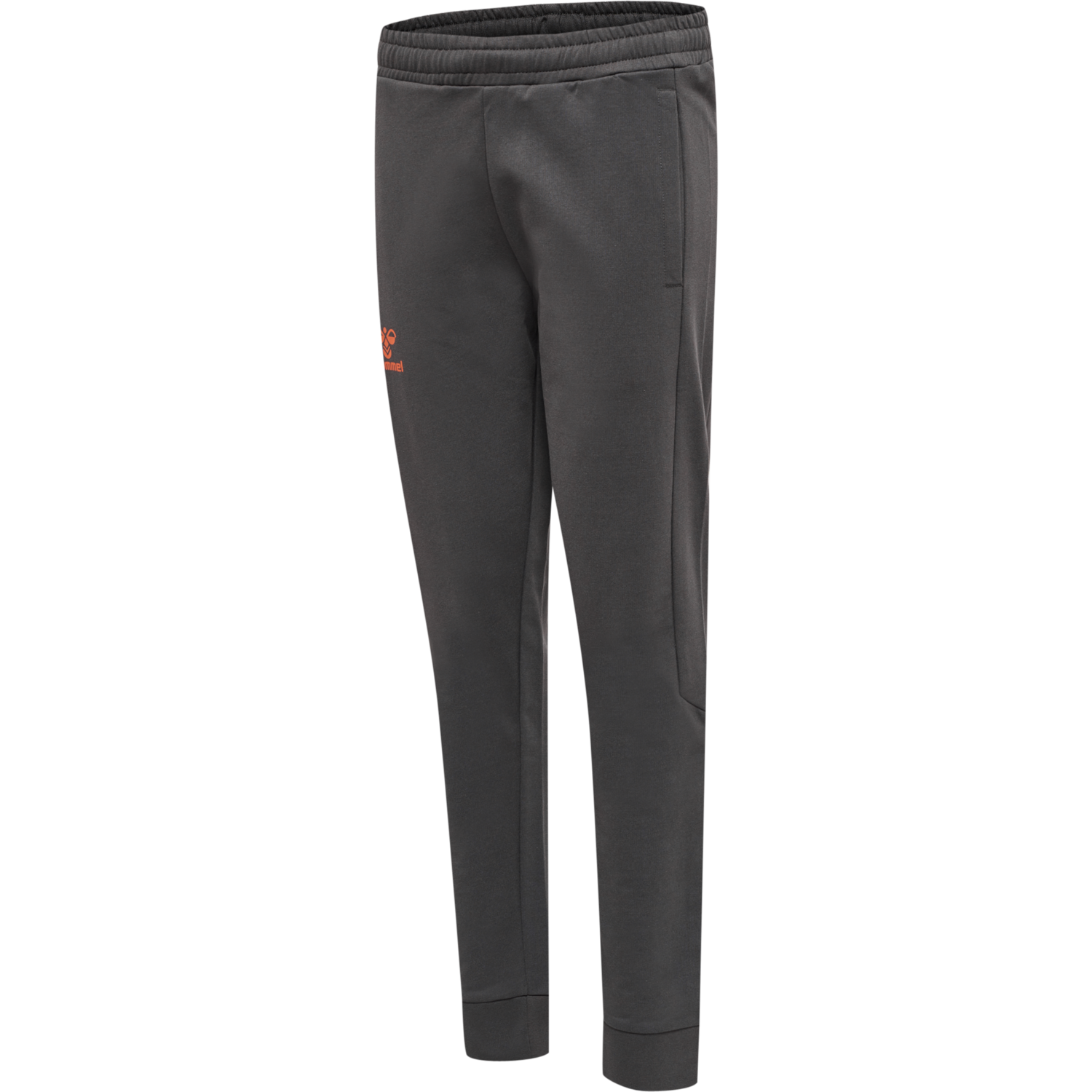 hmlOFFGRID COTTON PANTS KIDS, FORGED IRON/NASTURIUM, packshot