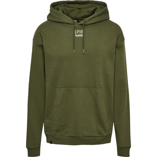 hmlLP10 BOXY SWEAT HOODIE, IVY GREEN, packshot